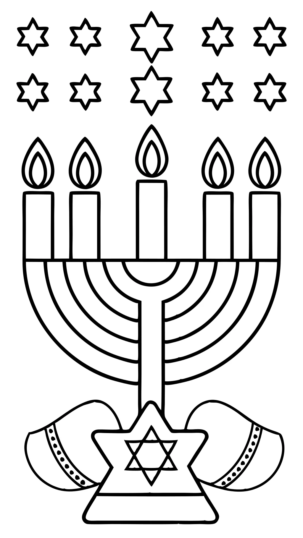 Páginas para colorear de Hanukkah PDF gratis